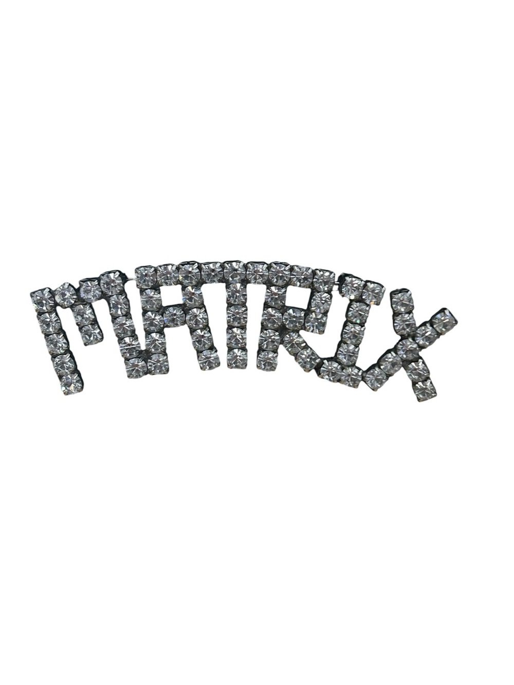 Vintage Y2K The Matrix Rhinestone Brooch Pin